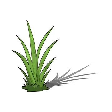 Grass with shadow illustration Illustrazione stock