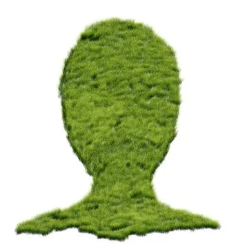 Grass shaped human head Stock Illustration