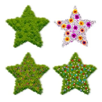 Grass shaped star イラスト素材