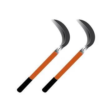 Grass sickle icon Illustrazione stock