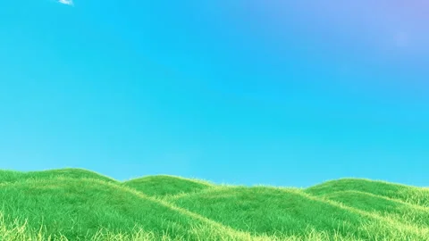 Grass Slow Loop on Blue Sky Stock Footage 249157691