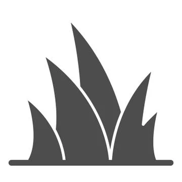 Grass solid icon. Plant vector illustration isolated on white. Nature glyph Stock Illustration