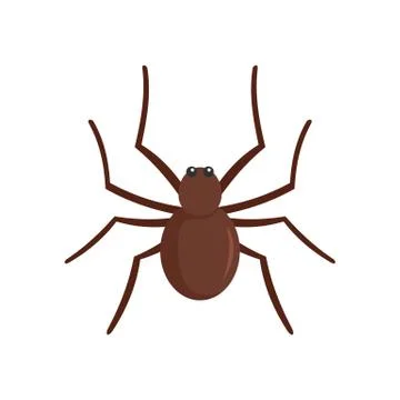 Grass spider icon, flat style Stock Illustration