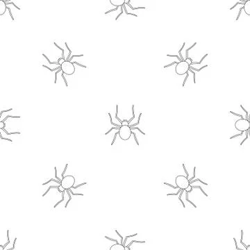 Grass spider pattern seamless vector Illustrazione stock