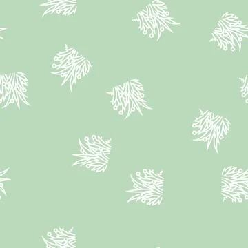 Grass spring line seamless pattern Illustrazione stock