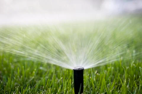 Grass Sprinkler Stockfoto's