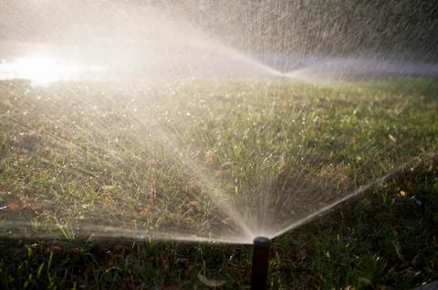 Grass Sprinkler Stock Photos