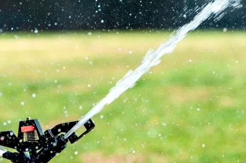 Grass sprinkler is working Foto stock