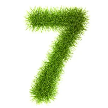 Grass style Numbers Stock Photos