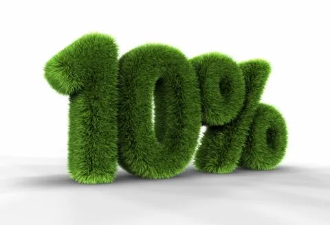 Grass ten percent Stock Illustration
