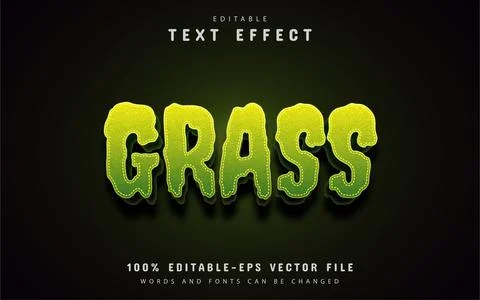 Grass text effect editable Stock Illustration