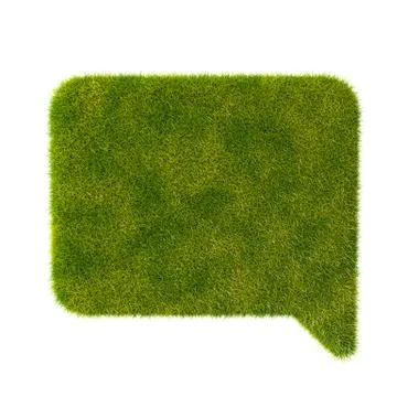 Grass textbox icon Stock Illustration