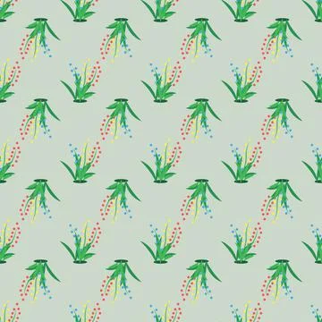 Grass texture. abstract colored vector Seamless pattern Stock Illustration
