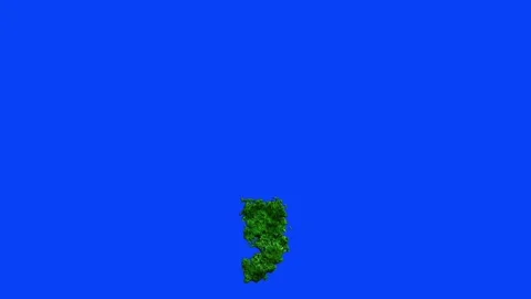 Grass texture comma symbol animation with blue screen Stock Footage 336632212