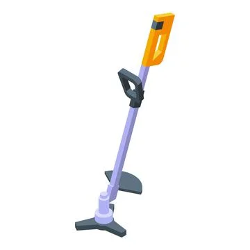 Grass trimmer icon isometric vector. String yard Stock Illustration