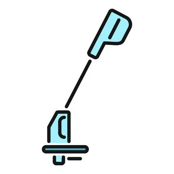 Grass trimmer icon representing lawn care equipment Stock Illustration