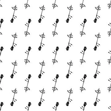 Grass trimmer pattern seamless vector Stock Illustration