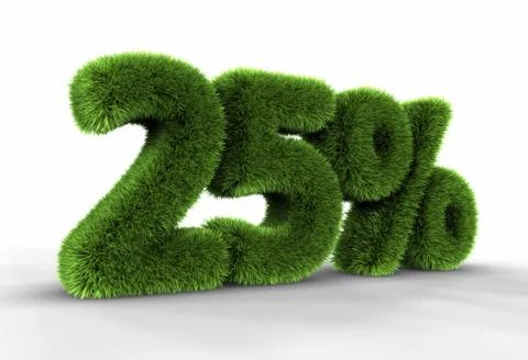 Grass twenty five percent Stock Illustration