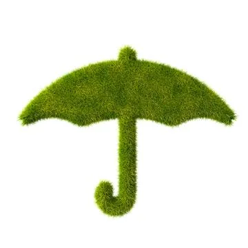 Grass umbrella icon Stock Illustration