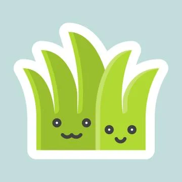 Grass vector icon, Easter and spring flat sticker Illustrazione stock