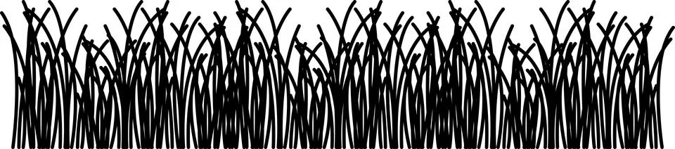 Grass vector image. Outline grassland or meadow sketch, simple field design. 스톡 일러스트