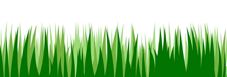 Grass. Vector. Juicy spring grass to frame the bottom. The horizontal locatio Illustrazione stock