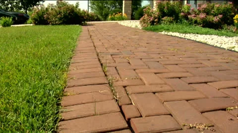 Grass walkway 01-pond 5 720 Stock Footage 24238688