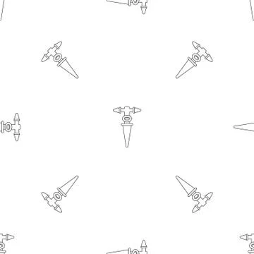 Grass water tool pattern seamless vector Stock Illustration