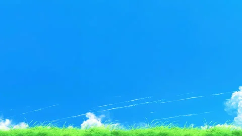 Grass Wind Loop on Blue Sky Stock Footage 276521199