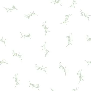 Grasshopper insect glyph seamless pattern Illustrazione stock