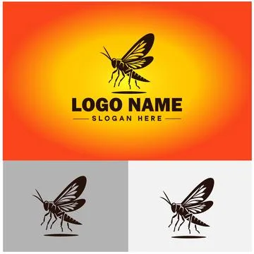 Grasshopper Logo vector art icon graphics for company brand business icon g.. Stock Illustration