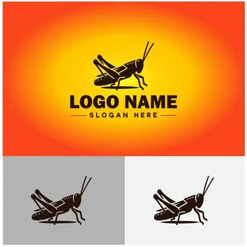 Grasshopper Logo vector art icon graphics for company brand business icon g.. Stock Illustration