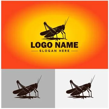 Grasshopper Logo vector art icon graphics for company brand business icon g.. Stock Illustration