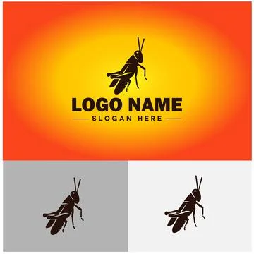 Grasshopper Logo vector art icon graphics for company brand business icon g.. Illustrazione stock