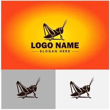 Grasshopper Logo vector art icon graphics for company brand business icon g.. Stock Illustration