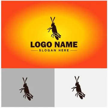 Grasshopper Logo vector art icon graphics for company brand business icon g.. Illustrazione stock