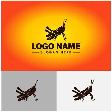 Grasshopper Logo vector art icon graphics for company brand business icon g.. Stock Illustration