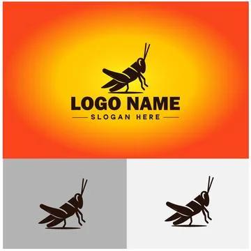 Grasshopper Logo vector art icon graphics for company brand business icon g.. Stock Illustration