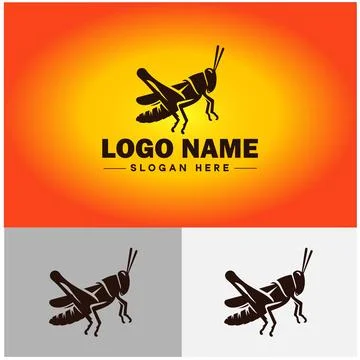 Grasshopper Logo vector art icon graphics for company brand business icon g.. Illustrazione stock