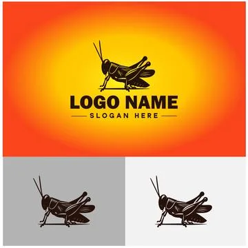 Grasshopper Logo vector art icon graphics for company brand business icon g.. Illustrazione stock