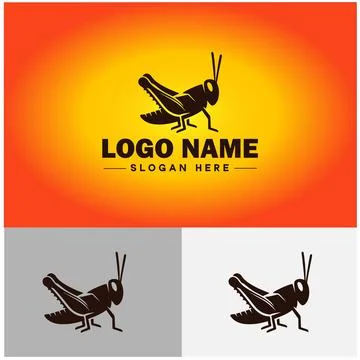 Grasshopper Logo vector art icon graphics for company brand business icon g.. Stock Illustration