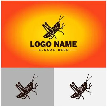 Grasshopper Logo vector art icon graphics for company brand business icon g.. Stock Illustration
