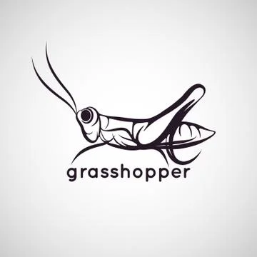 Grasshopper logo vector Stock Illustration