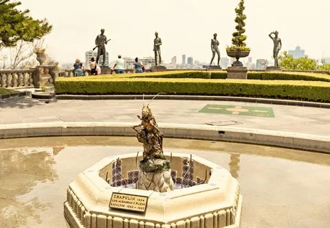 Grasshopper monument in the Castillo de Chapultepec in Mexico City, Mexico Stock Photos