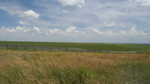 Grassland prairie landscape of Kansas Stock Footage 133170778