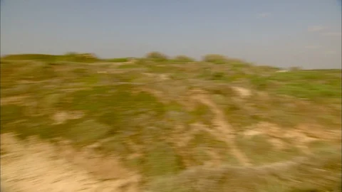 Grassy cliffs with Mediterranean sea Video stock 95600716
