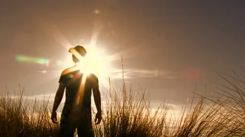 Grassy Dunes Explorer Stock-Footage 48191140
