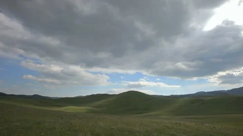 Grassy glade with pockets of sun trails moving across. Stock Footage 8602654