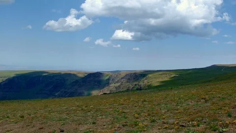 Grassy high plain Summit Steens Mountain Near malheur Wildlife Refuge 24 Stock Footage 82010606