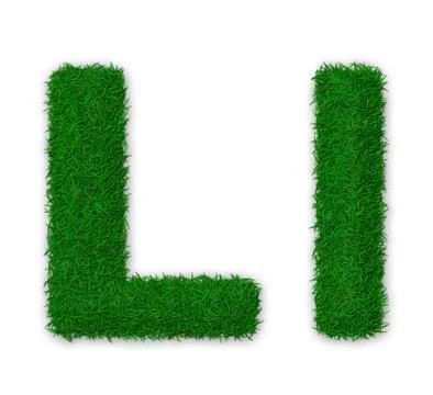 Grassy letter L Stock Illustration